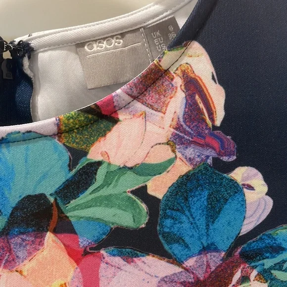 ASOS | Abstract Floral Midi Dress - Picture 3 of 6